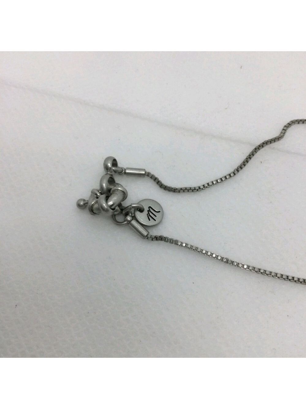 Madewell Two-Tone Geometric Charm Long Chain Necklace 32" - Picture 4 of 5
